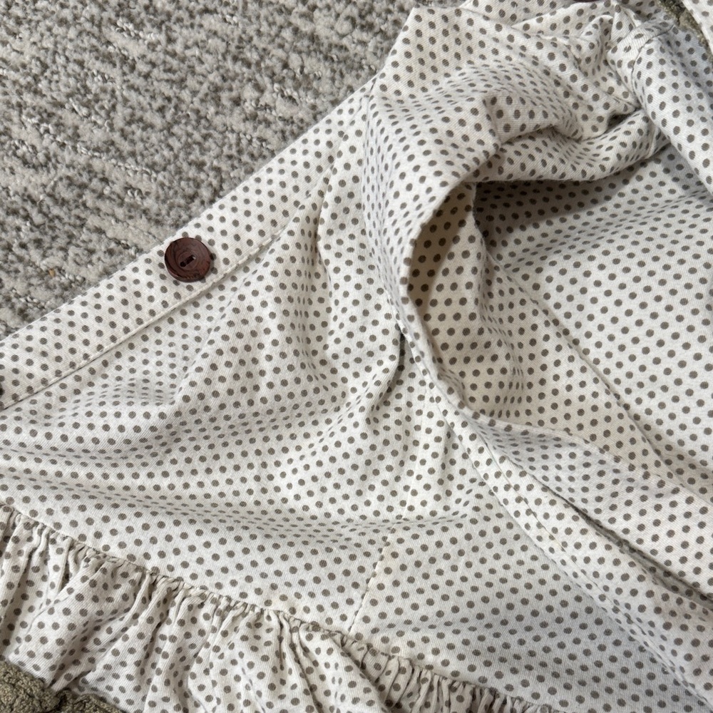 Polka Dot Hooded Peplum with Ruffles - Picture 8 of 8